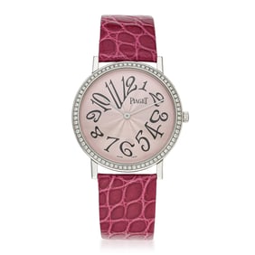Piaget Altiplano In 18K White Gold Plate With Pink Dial