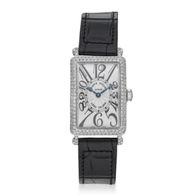 Franck Muller Long Island In 18K White Gold With Diamonds and Box