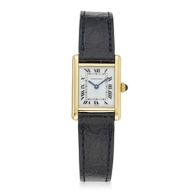 Cartier Tank Louis Cartier in 18K Yellow Gold with Pouch and Papers