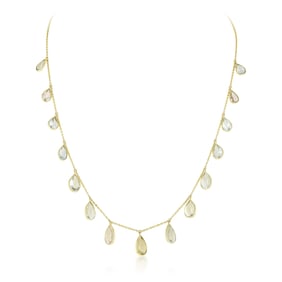 Multicolor Aquamarine Drop Necklace