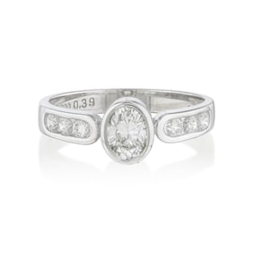 0.39-Carat Oval Diamond Ring by Tasaki
