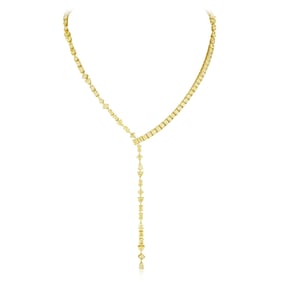 Brilliant Fancy-Shaped Yellow Diamond Lariat Necklace