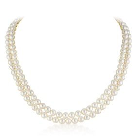 Double Strand Pearl Necklace By Tasaki