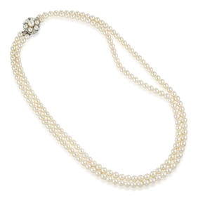 Mikimoto Double Strand Pearl Necklace