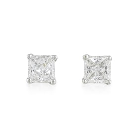 Princess Cut Diamond Studs