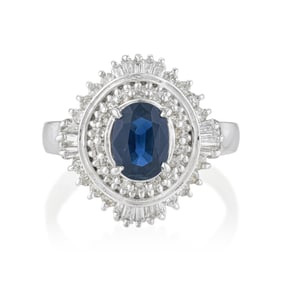 Sapphire and Diamond Ring