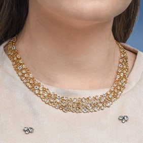 Rose Cut Diamond Bubble Necklace