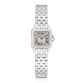 Cartier Santos Demoiselle in Steel with Mother-of-Pearl Dial