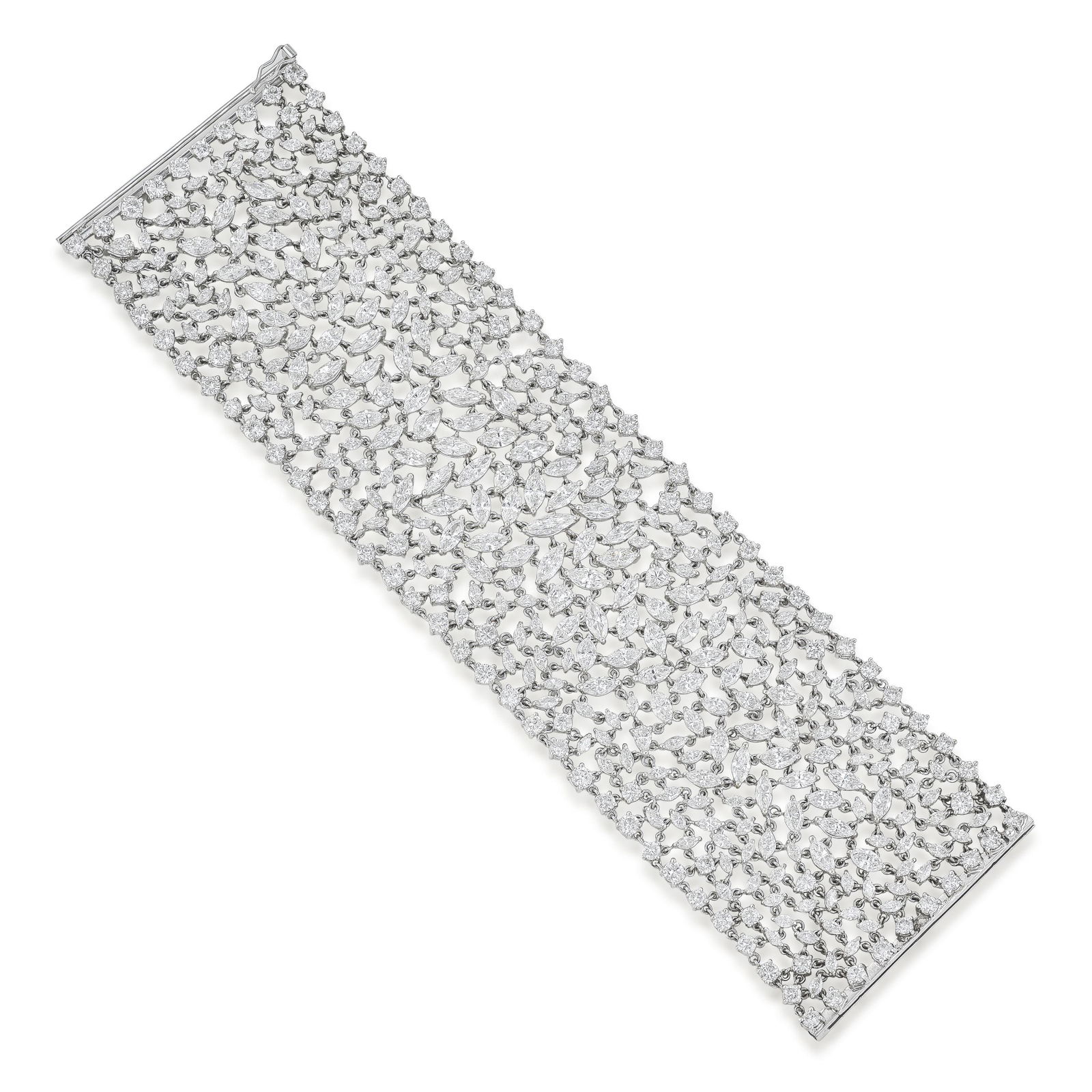 Exquisite Wide Diamond Mesh Bracelet (1 of 3)
