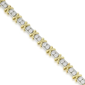 Diamond Bracelet In Platinum and 18K Yellow Gold