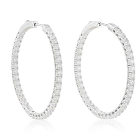 Diamond Hoop Earrings