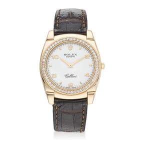 Rolex Cellini in 18K Rose Gold with Diamond Bezel