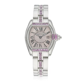 Cartier Roadster in Steel with Pink Dial