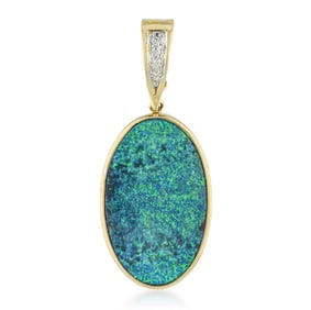 Black Opal Diamond Pendant