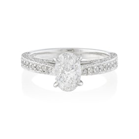 Oval Shape Diamond Engagement Ring