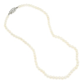 Natural Saltwater Pearl Necklace, GIA Certified