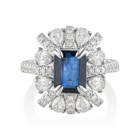 Sapphire and Diamond Ring