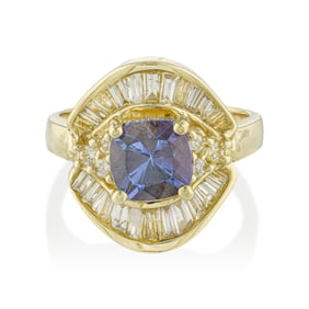 Sapphire and Diamond Ring