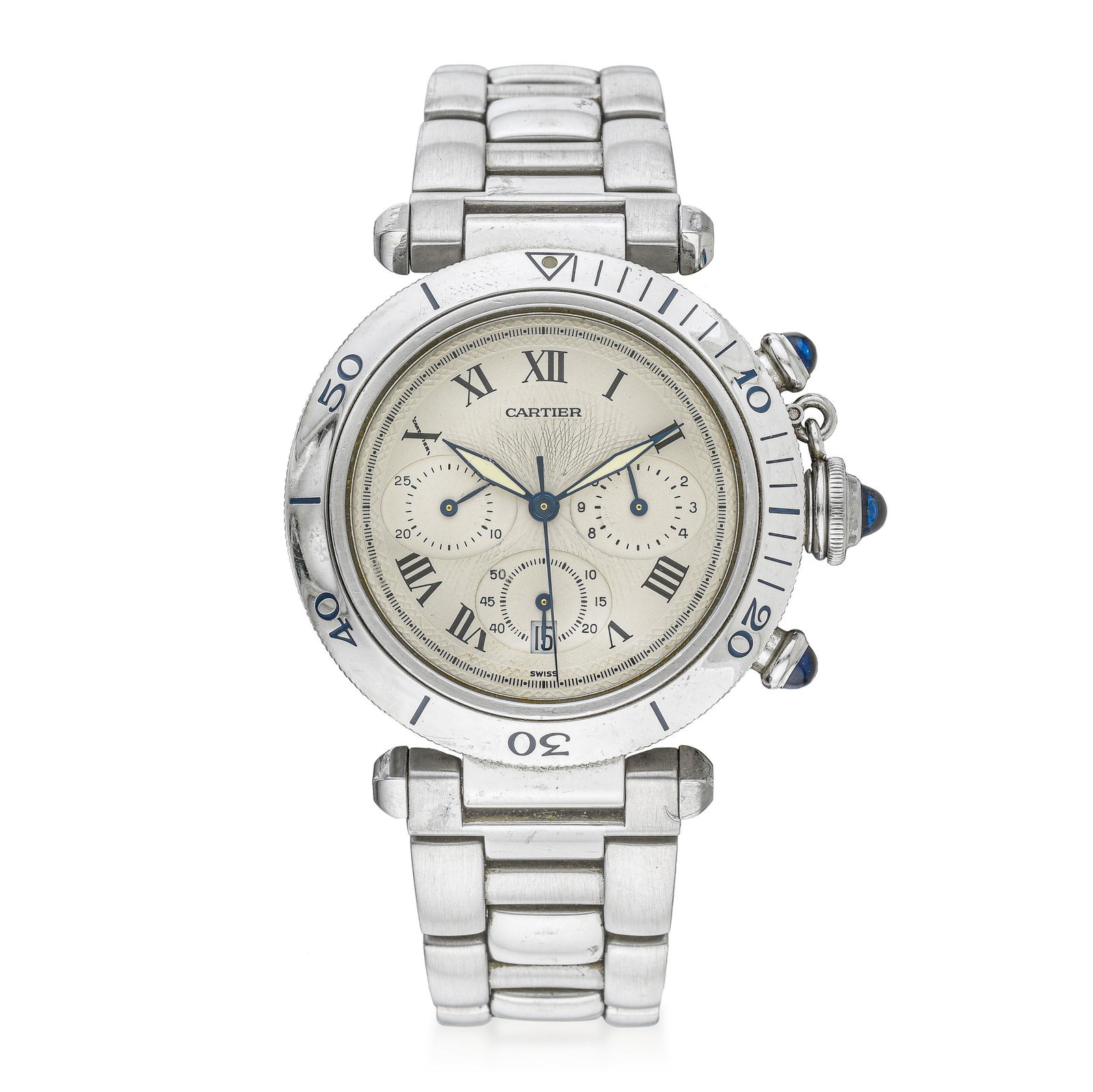 Cartier Pasha Chronograph In Steel (1 of 2)