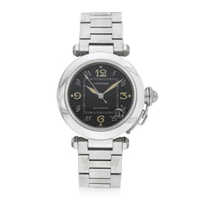 Cartier Pasha In Steel With Black Dial