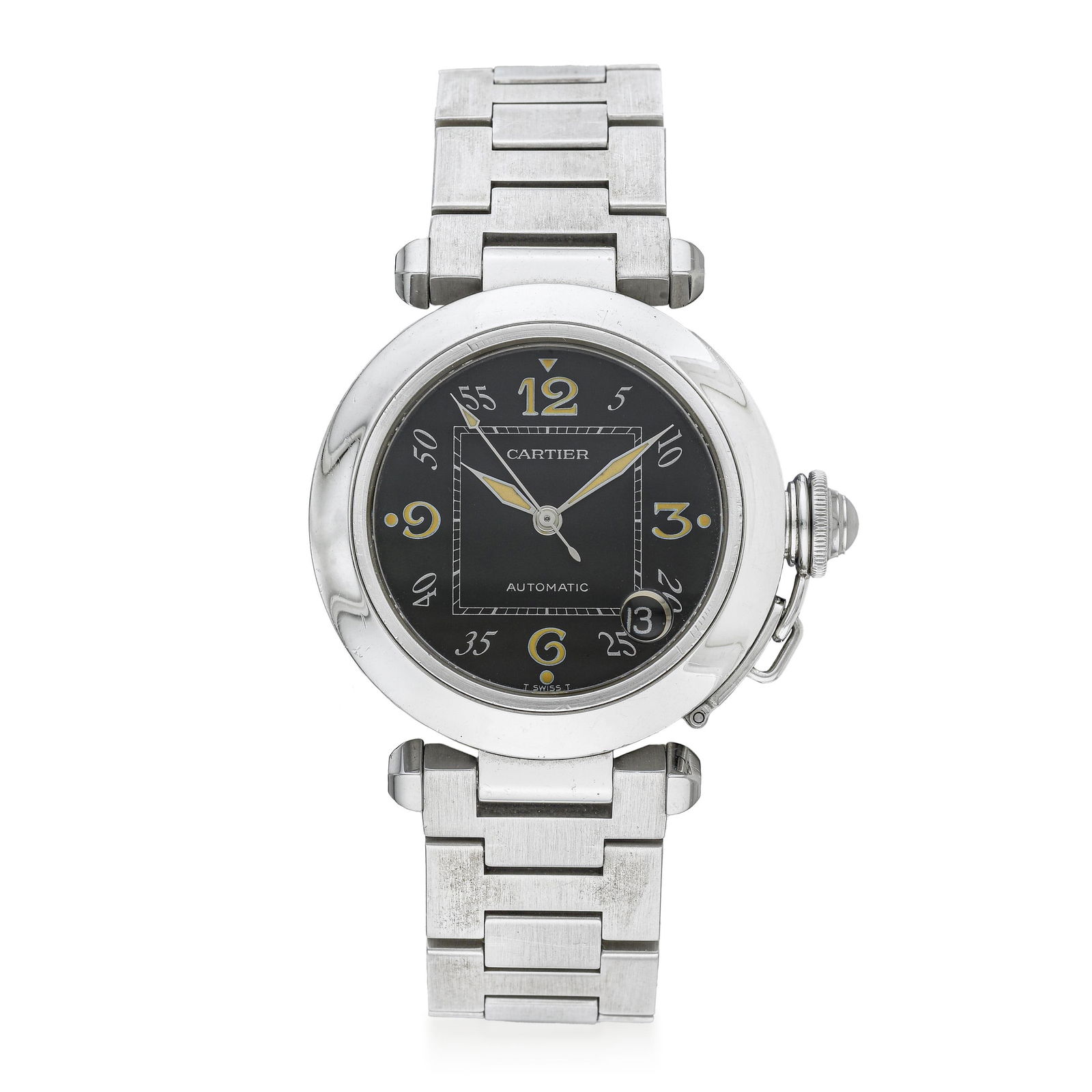 Cartier Pasha In Steel With Black Dial (1 of 2)