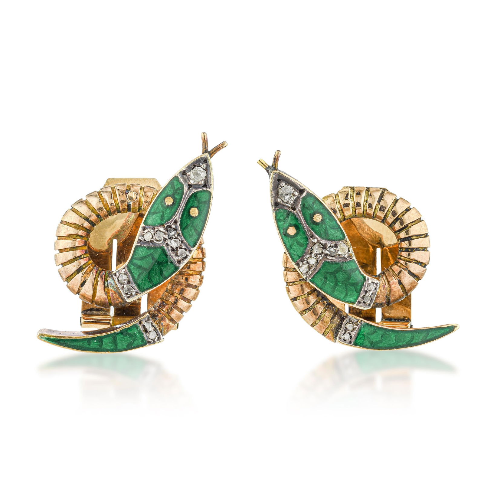 Vintage Enamel Snake Earrings (1 of 2)
