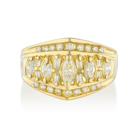 Marquise and Baguette Diamond Band