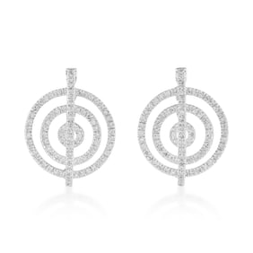 Concentric Circle Diamond Earrings