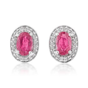 Ruby and Diamond Earrings
