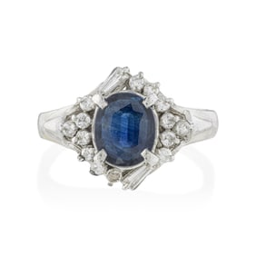 Sapphire and Diamond Ring