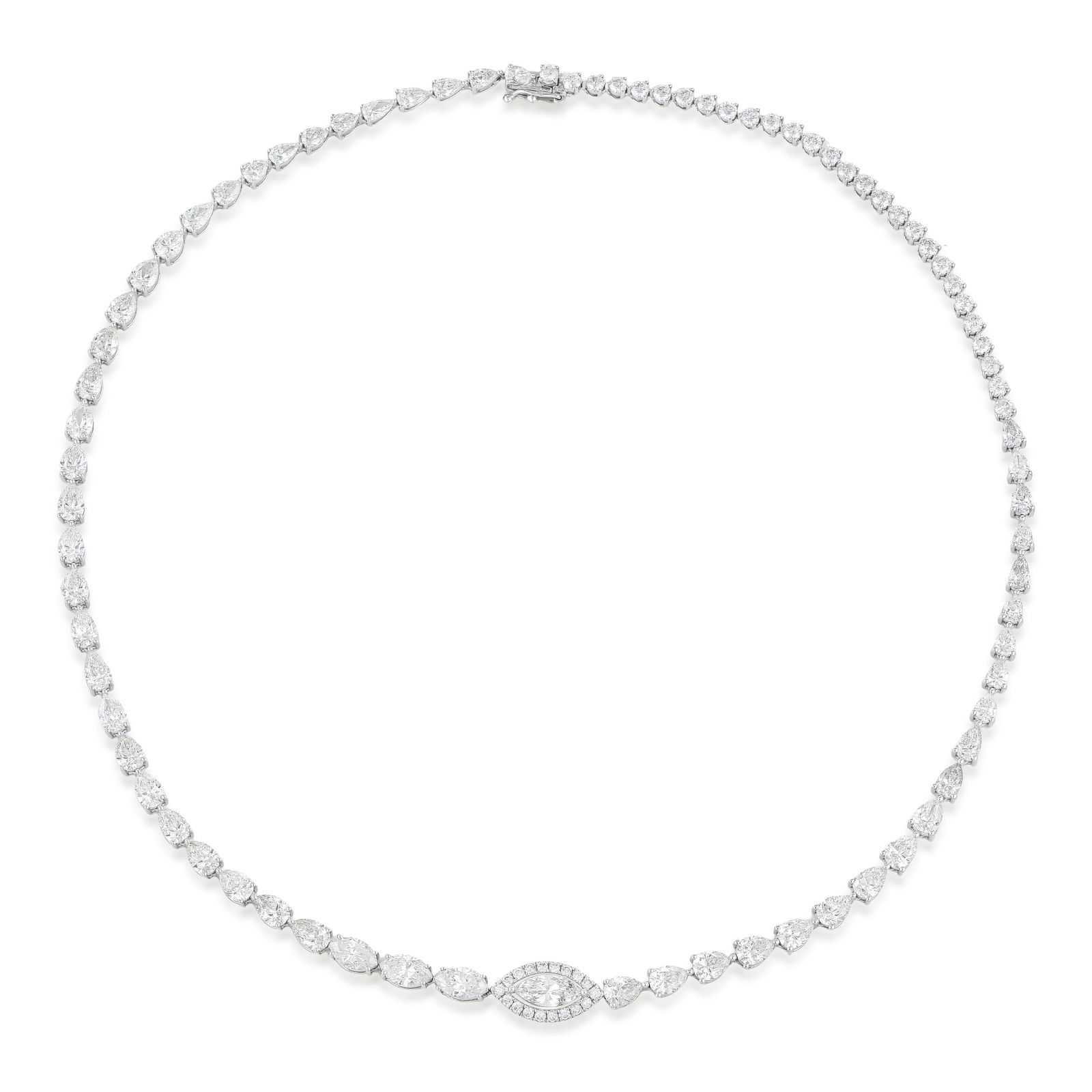 Elegant Fancy-Shape Diamond Line Necklace (1 of 2)