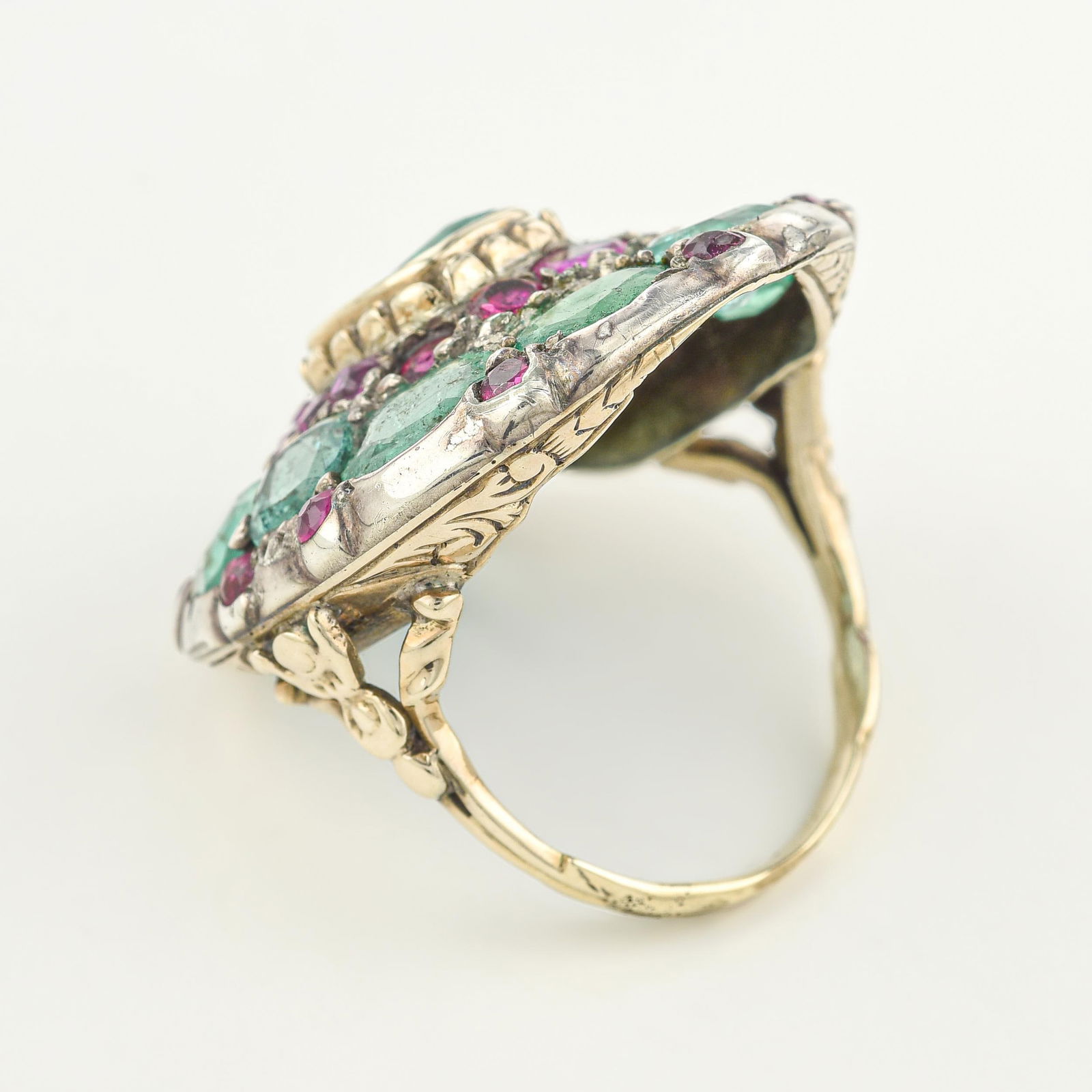 Vintage Emerald and Ruby Ring - 2