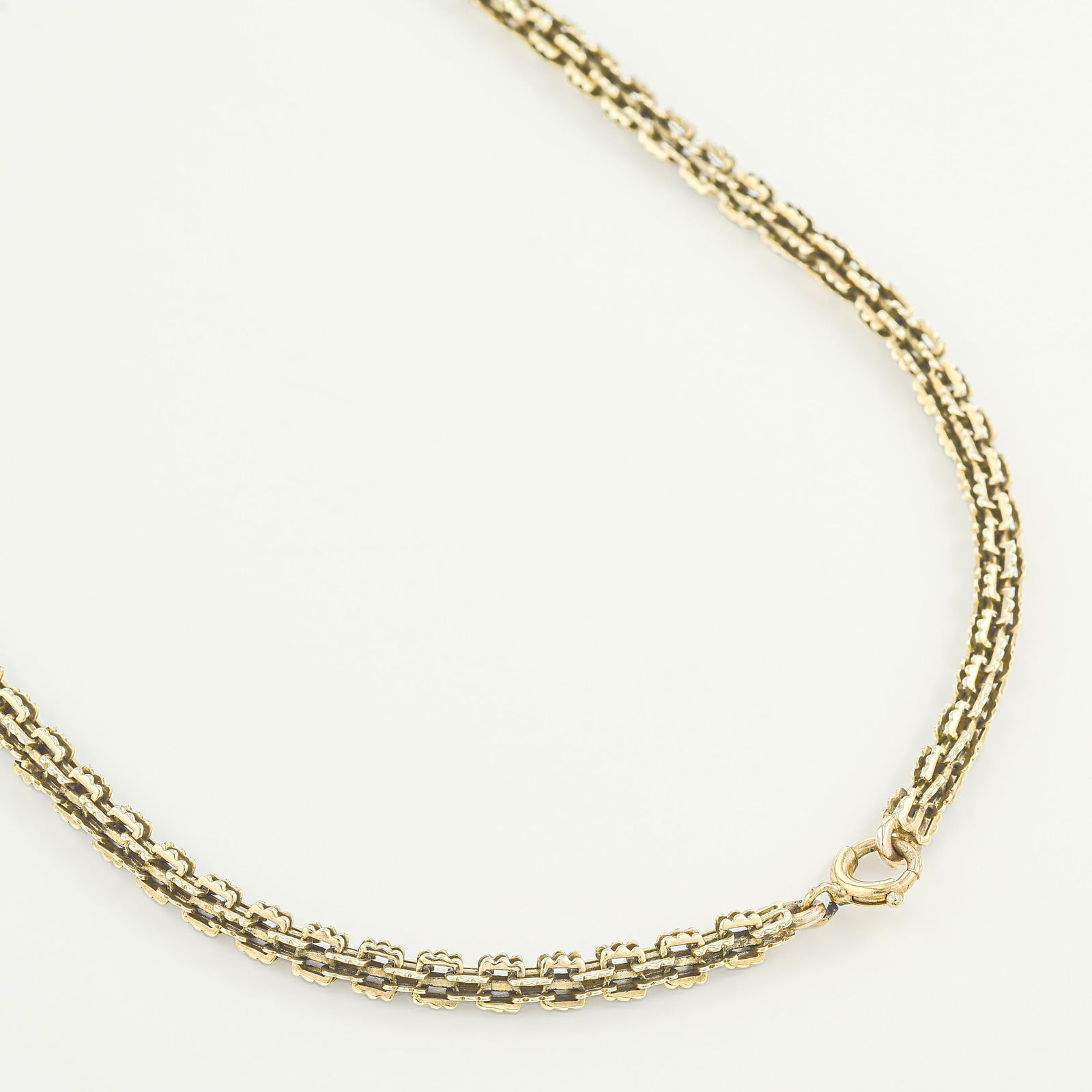 Antique Silver on Gold Diamond Grape and Leaf Necklace - 3