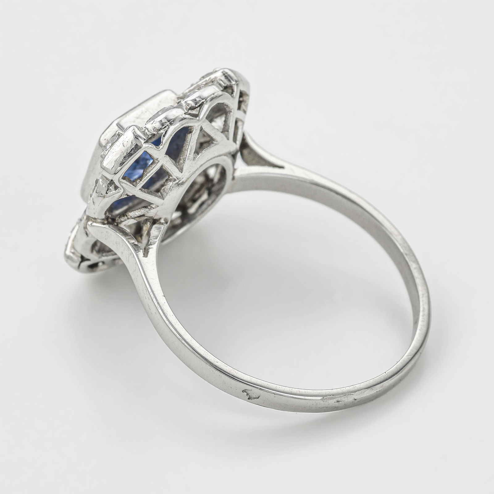 Vintage Sapphire and Diamond Ring, French, AGL Certified - 2