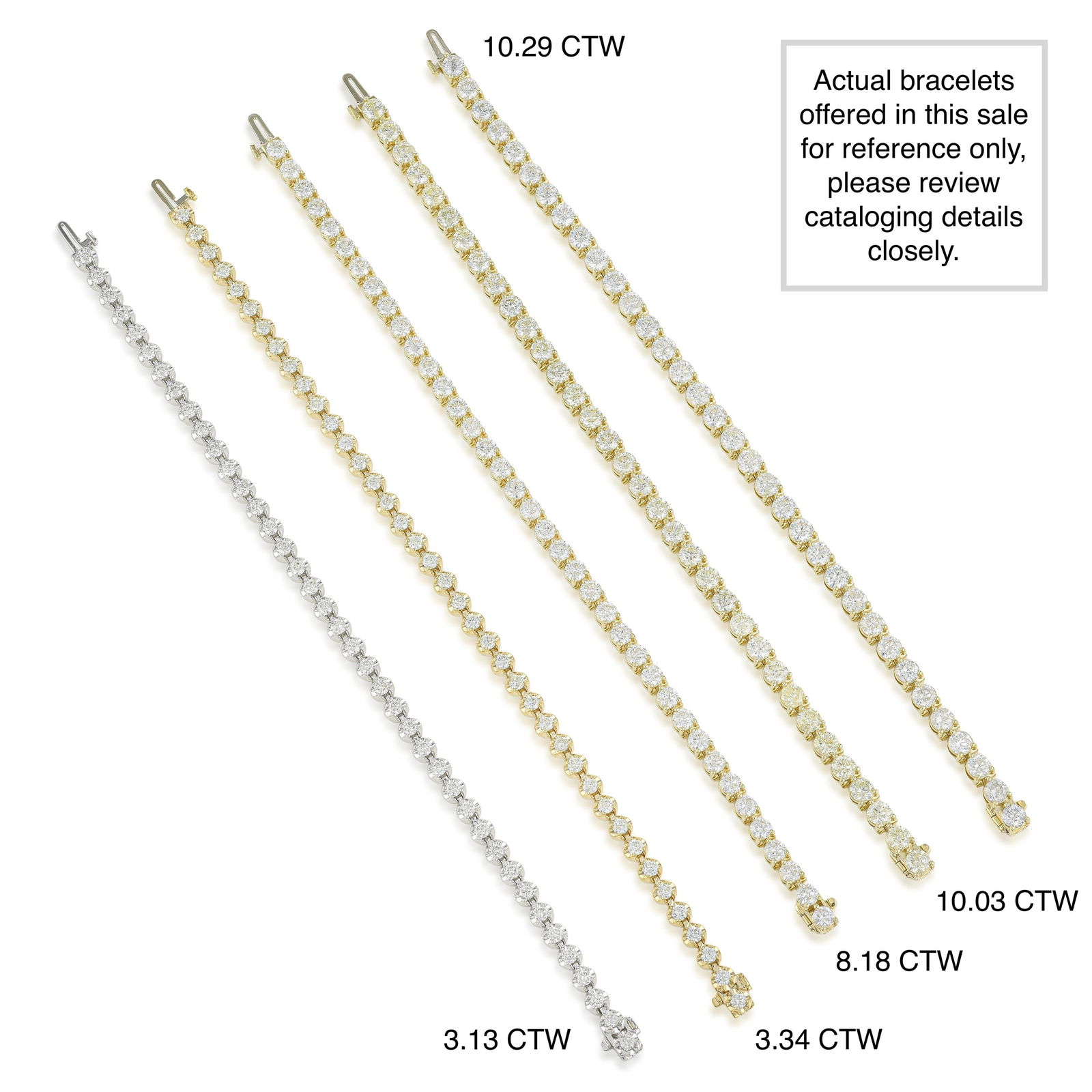 3 Prong Martini Tennis Bracelet - 2