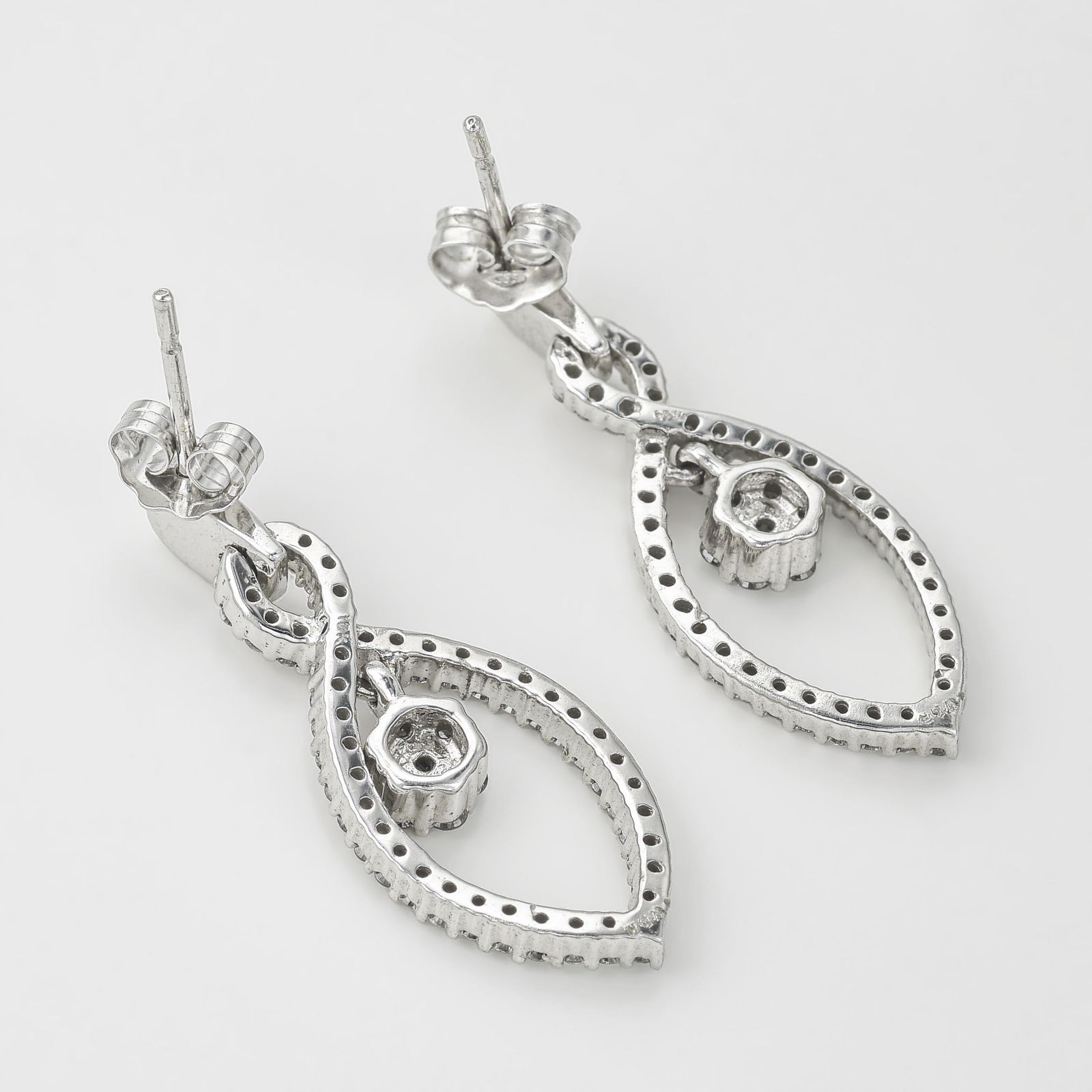 Diamond Fleurette Drop Earrings - 2