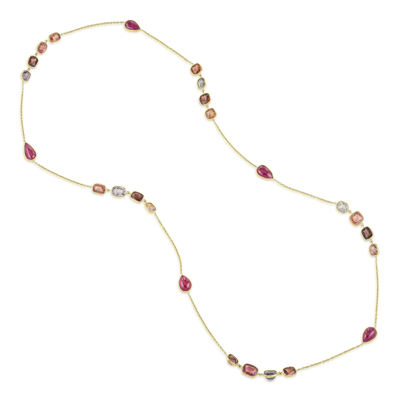 Burmese Unheated Spinel and Ruby Long Necklace (1 of 1)
