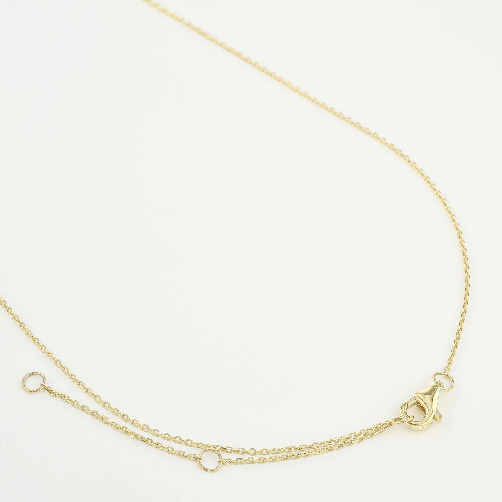 Solitaire Bezel Necklace with Adjustable Chain - 2