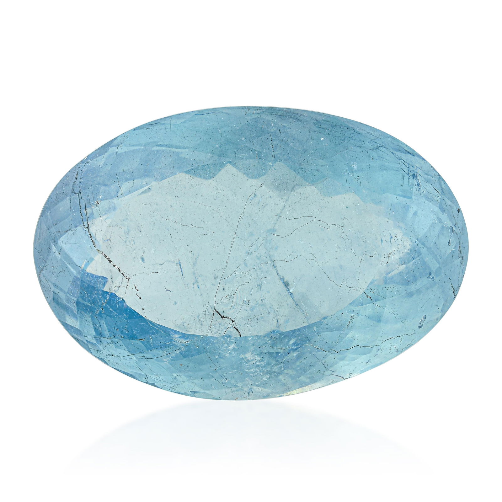 70.70-Carat Aquamarine Loose Gemstone - No Reserve: Summary of Key Characteristics • Gemstone(s): Oval fancy cut aquamarine 70.70 carats • Measurements: 33.3mm L x 22.6mm W x 15.6mm H • Condition: In very good condition. Buyer's