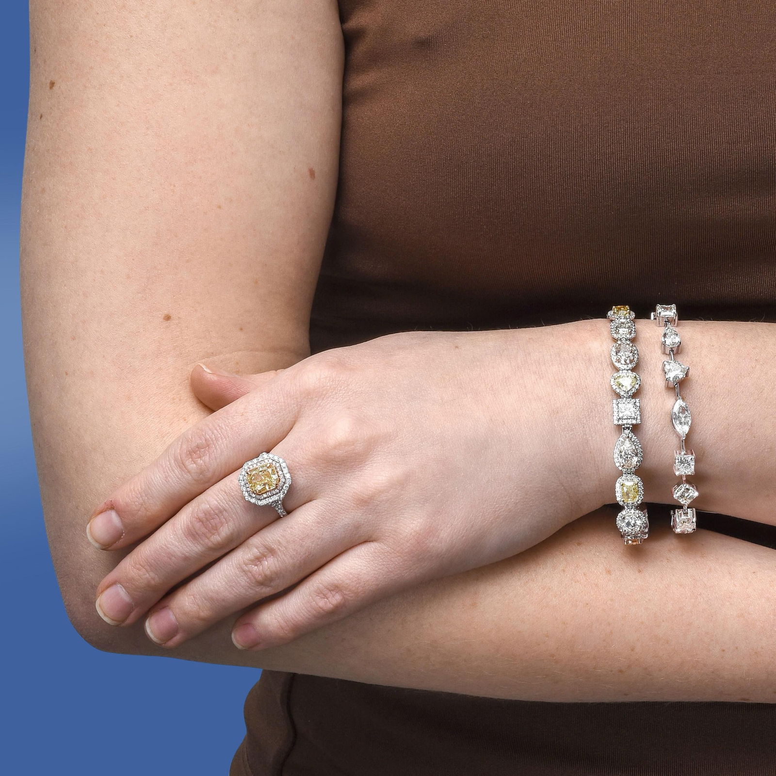 Multi Fancy Shape Diamond Bracelet - 2