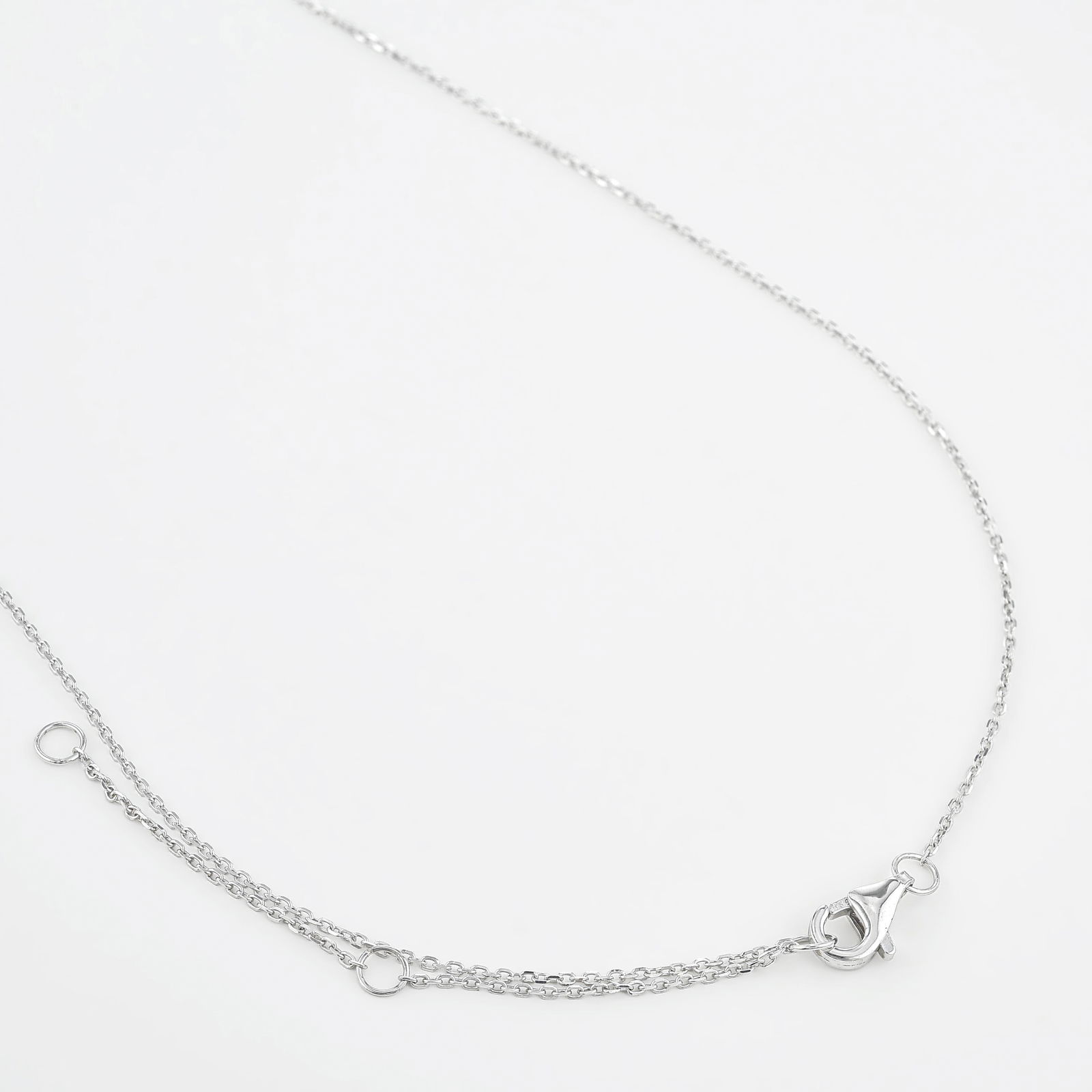 Solitaire Bezel Necklace with Adjustable Chain - 2