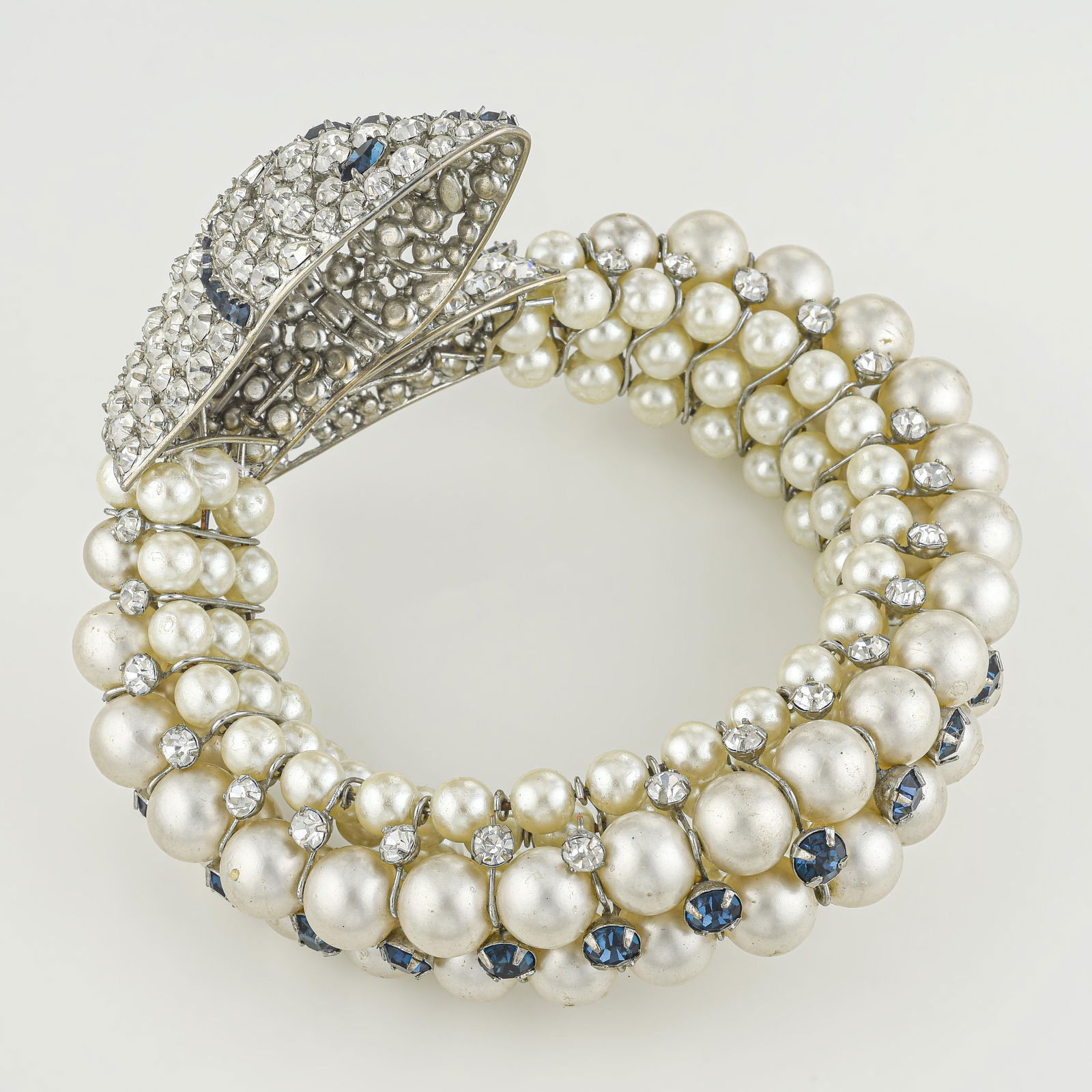 Iradj Moini Pearl Snake Cuff Bracelet (Costume) - 2