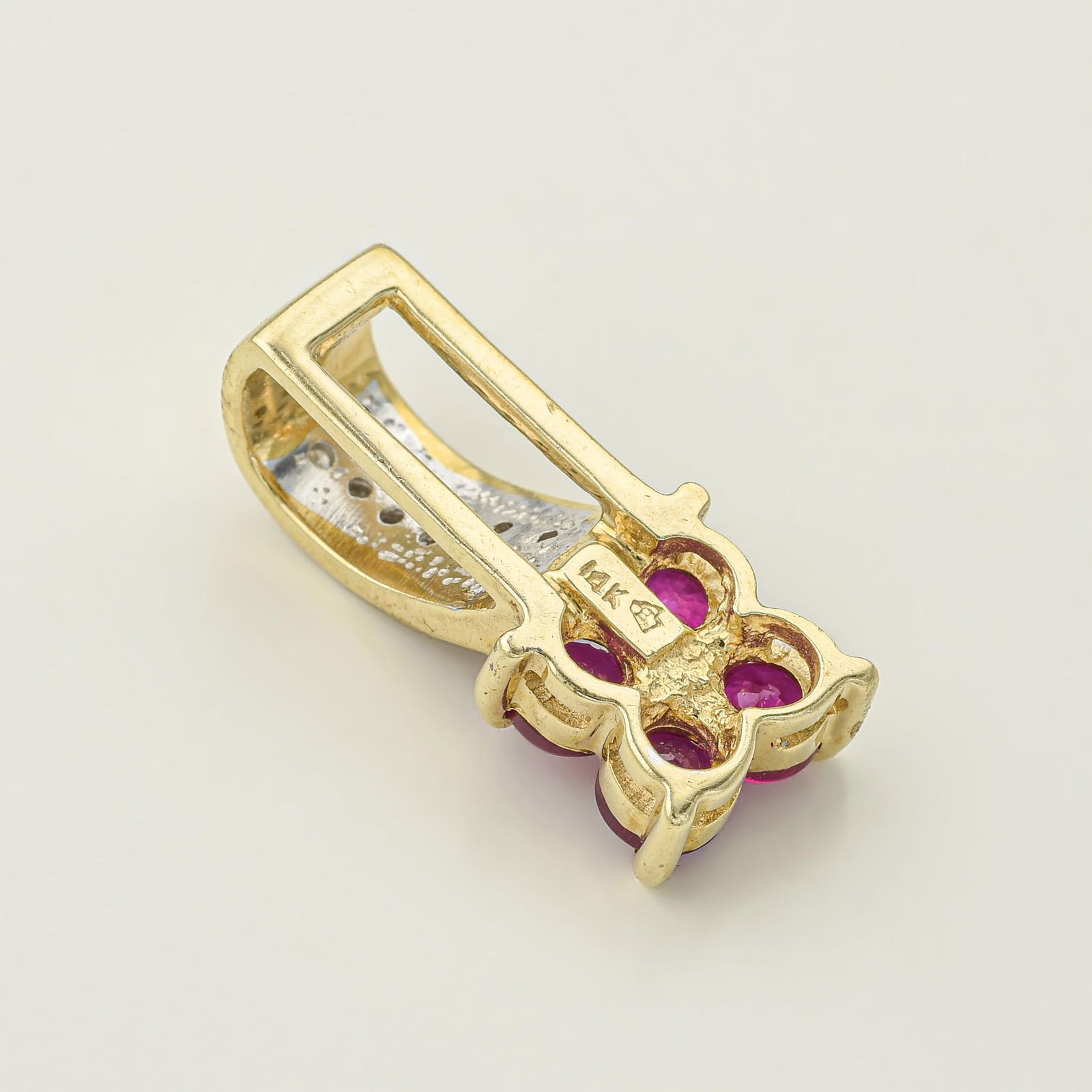 Ruby and Diamond Pendant - No Reserve - 2