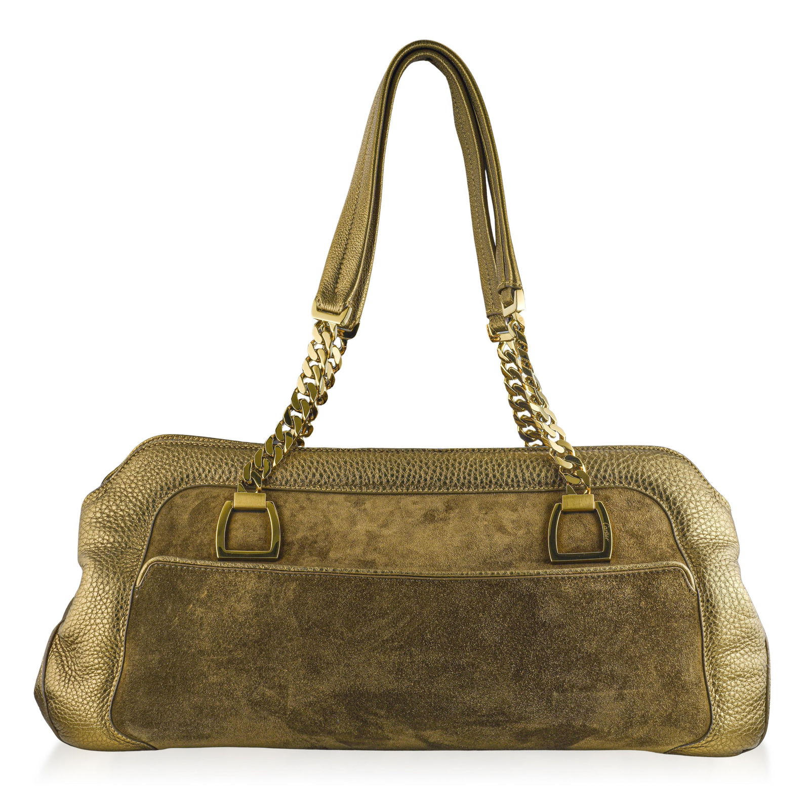 Cartier La Dona Shoulder Bag in Gold Suede and Leather - No Reserve - 3