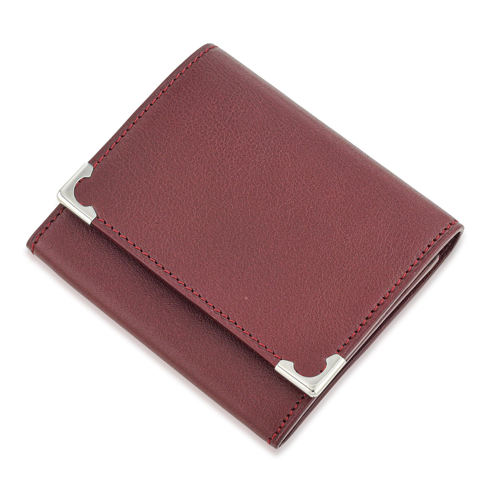 Cartier Must Coin Purse in Bordeaux Leather, with Box - No Reserve - 2