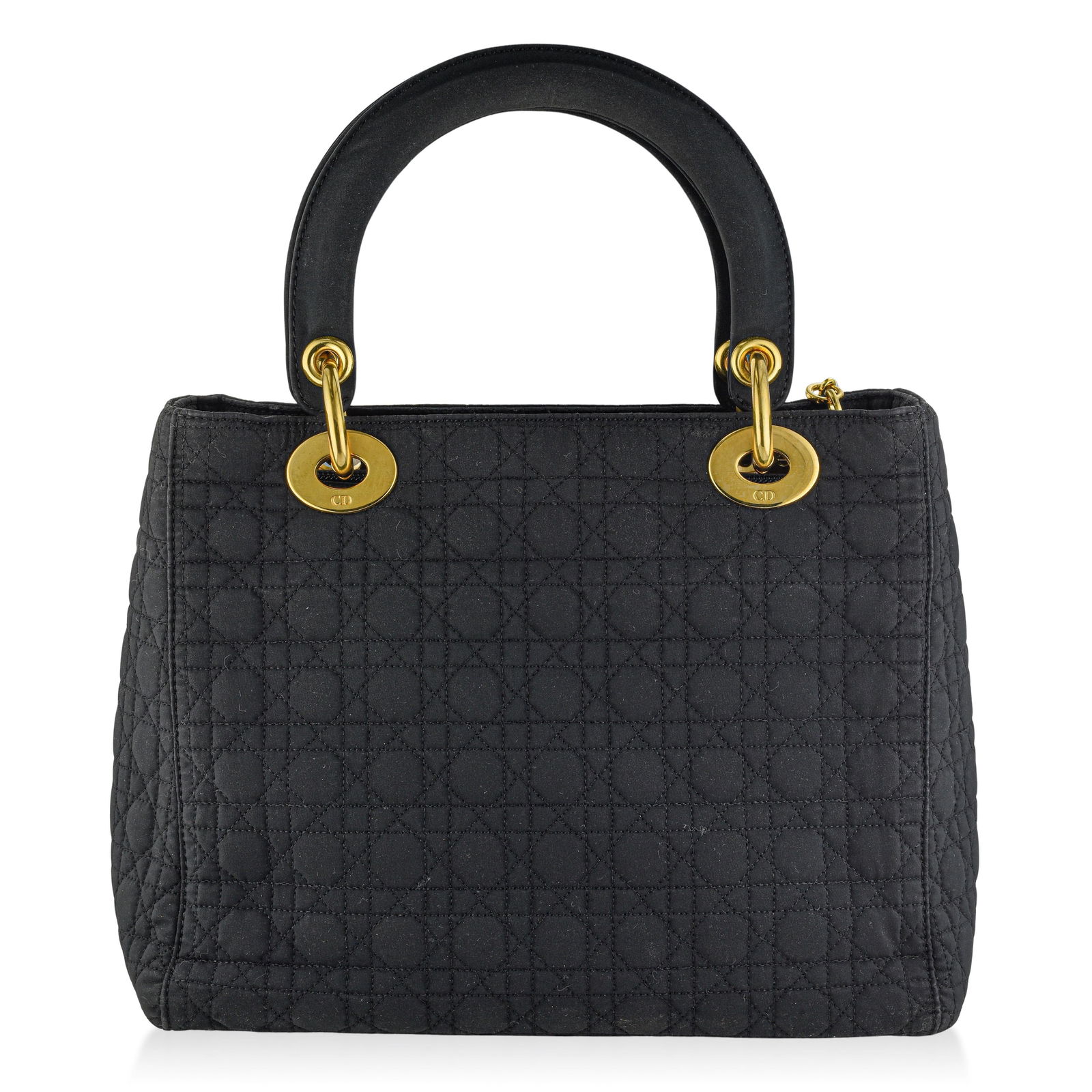 Christian Dior Medium Lady Dior Handbag - Black Nylon - No Reserve - 3