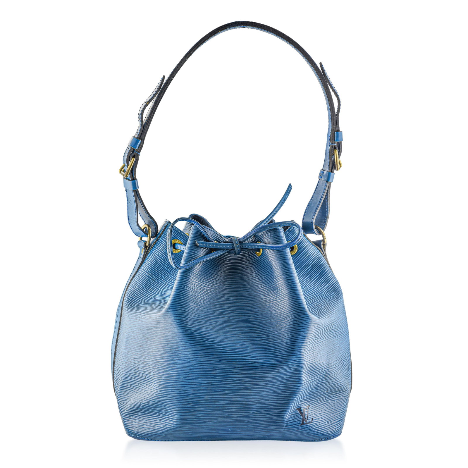 Louis Vuitton Epi Petit Noe Shoulder Bag – Toledo Blue - No Reserve: This Louis Vuitton Epi Petit Noe Shoulder Bag is crafted from durable Toledo Blue Epi leather, celebrated for its distinctive textured finish and vibrant, long-lasting color. Originally insp