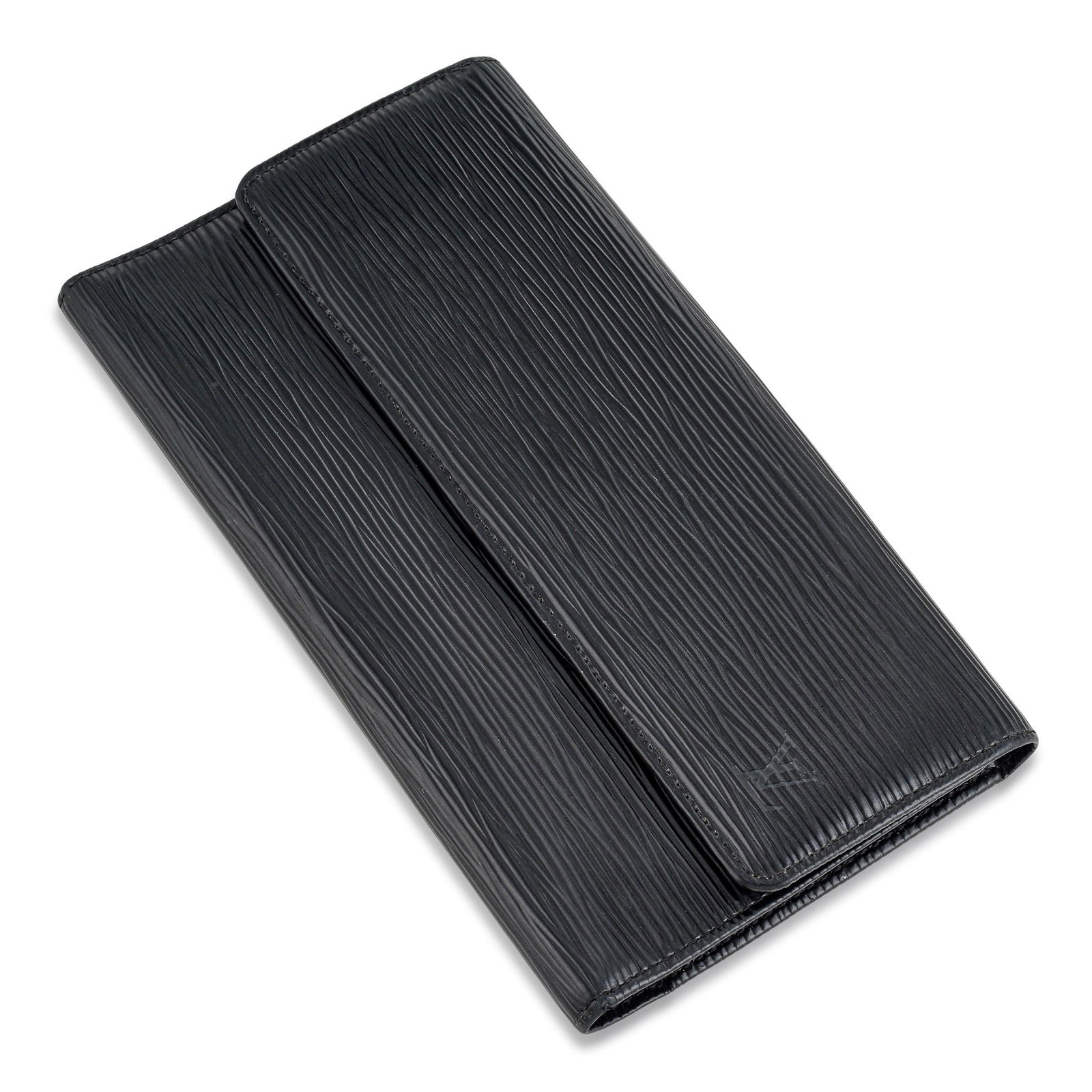 Louis Vuitton Epi Porte Tresor Leather Wallet - No Reserve: This Louis Vuitton Epi Leather Wallet is crafted in the House’s iconic black Epi leather, known for its durability, elegance, and signature textured finish. Sleek and timeless, this