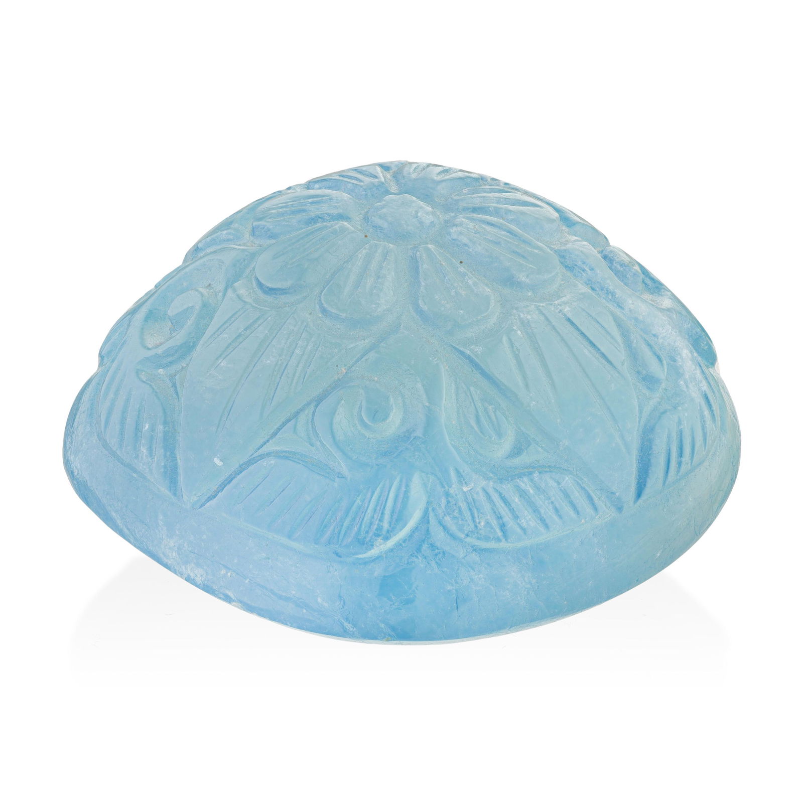 120-Carat Mughal Motif Carved Aquamarine Loose Gemstone - 2