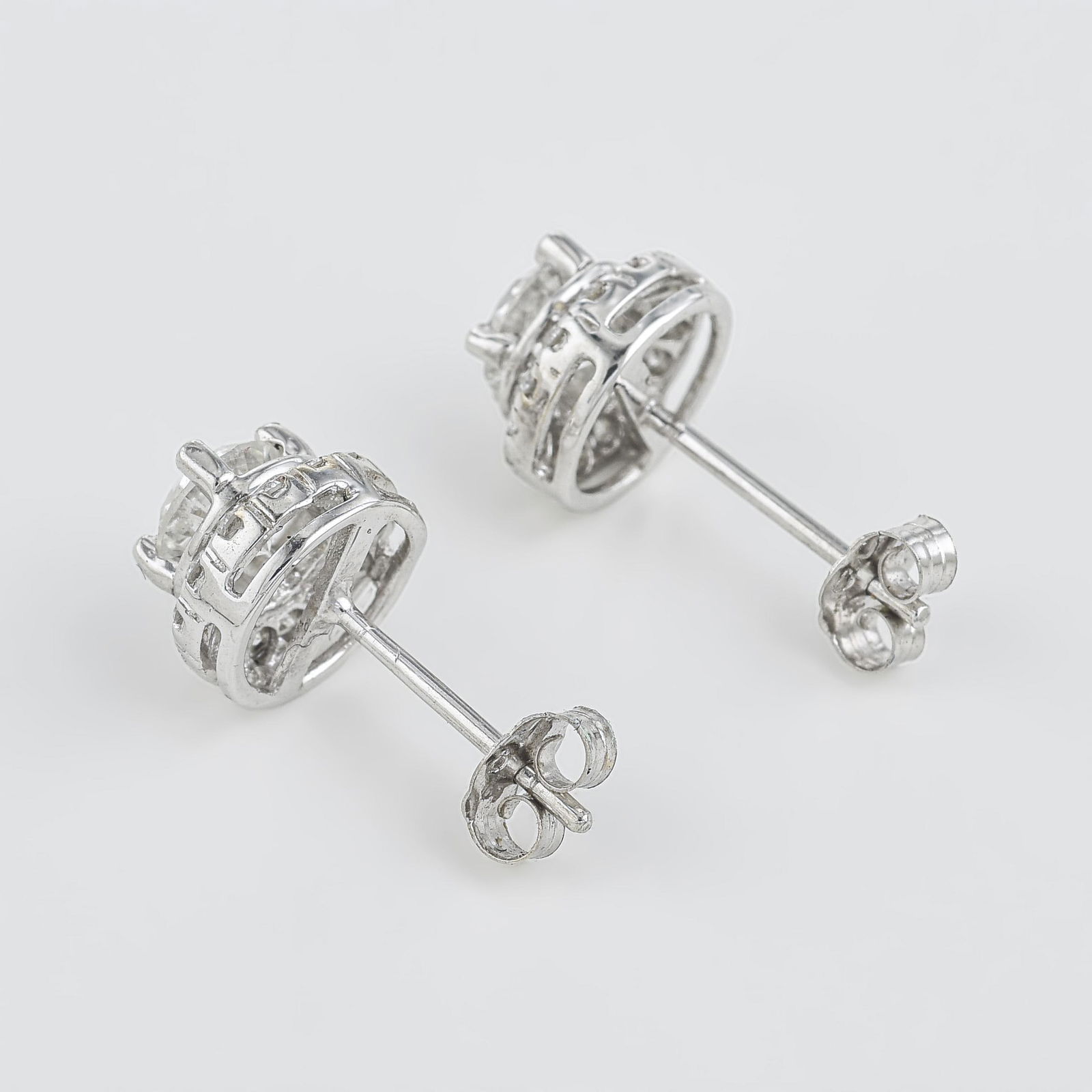 Diamond Cluster Stud Earrings - 2